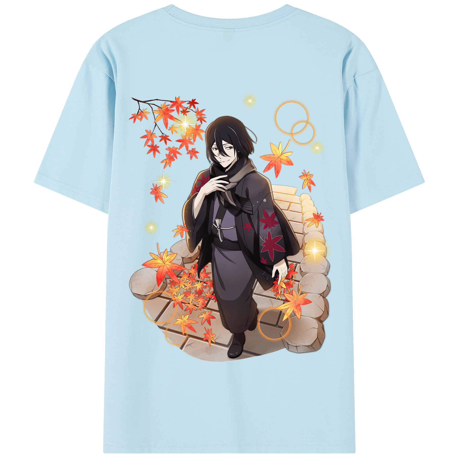 （画像用） 文豪ストレイドッグス Bungo Stray Dogs 綿100％半袖Tシャツ（背面プリント）
